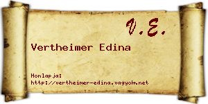 Vertheimer Edina névjegykártya